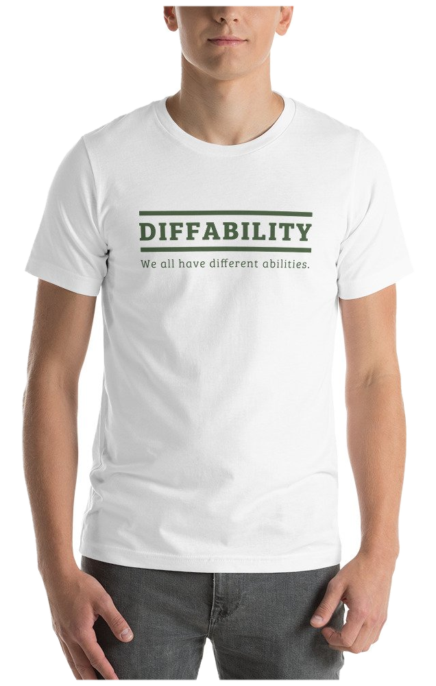 Diffability adult unisex t-shirt